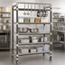 Thumbnail image #3 for Cambro Camshelving Elements XTRA High Density Top Rail Mobile Starter Unit, 24 x 36 x 80-Inch, 5-Tier Overhead Track Shelving