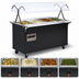Thumbnail image #3 for Vollrath 2-Series Affordable Portable™ 4-Well Black Mobile Hot Food Station with Lighted Buffet Breath Guard, 120/208-240V