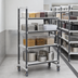 Thumbnail image #3 for Cambro Camshelving Elements XTRA High-Density Mobile Starter Unit, 24 Inch x 48 Inch x 70-1/4 Inch, 4 Solid Shelves, Speckled Gray