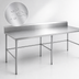 Thumbnail image #3 for Sapphire 108-Inch Stainless Steel Underbar Work Table with 5-Inch Backsplash and Open Galvanized Base