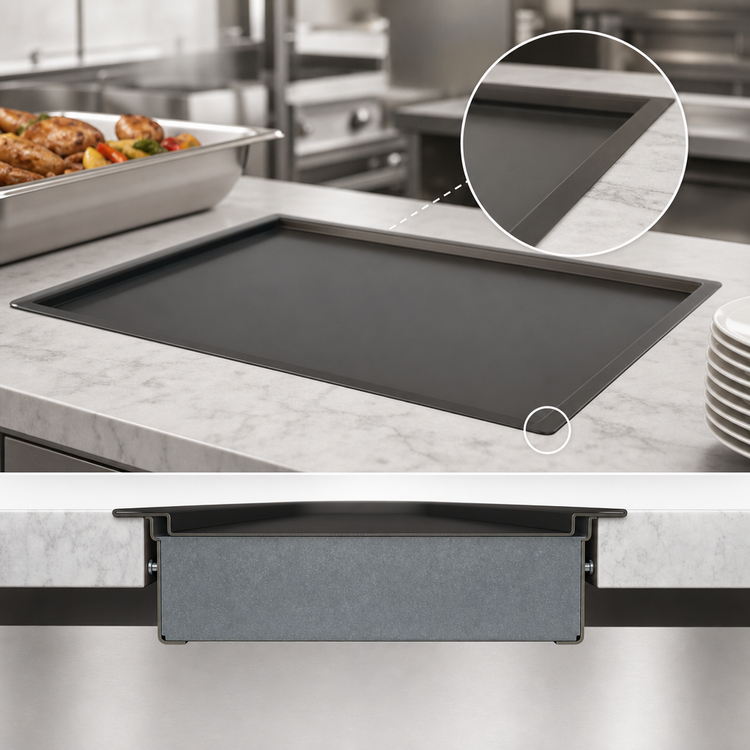 Product image #3 for Hatco Glo-Ray Built-In Rectangular Heated Shelf with Recessed Top, 42 in. x 15.5 in. Shelf, Hardcoat Aluminum