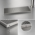 Thumbnail image #3 for Micro Matic USA DP-820D-24 Surface-Mount Stainless Steel Drip Tray Trough with Perforated Screen, 24 x 8 Inches