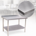 Thumbnail image #3 for Klinger's Trading ABST1848 48-Inch x 18-Inch Stainless Steel Work Table with 2-Inch Rear Backsplash and Undershelf