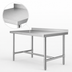 Thumbnail image #3 for 48 Inch x 18 Inch 18-Gauge Stainless Steel Open Base Work Table with 2 Inch Rear Up-Turn