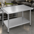 Thumbnail image #3 for Eagle Spec-Master Marine Series 48-Inch x 30-Inch Flat Top Stainless Steel Work Table with Adjustable Galvanized Undershelf