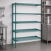 Thumbnail image #3 for EagleGard 5-Tier Add-On Wire Shelving Unit, 42W x 24D x 74H, Blue-Green Hybrid Epoxy Finish