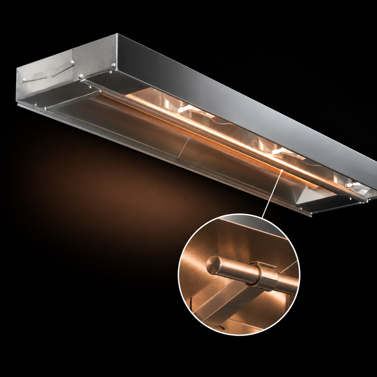 Product image #3 for RedHots 36-Inch Single Lighted High-Watt Rod-Style Strip Heat Lamp, 208V