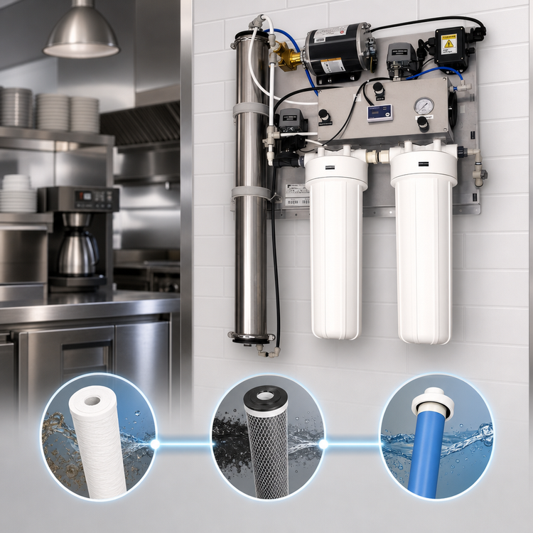 Product image #3 for Antunes AQ-RO-HC High Capacity Wall-Mounted Reverse Osmosis Water Treatment System, 2500 GPD