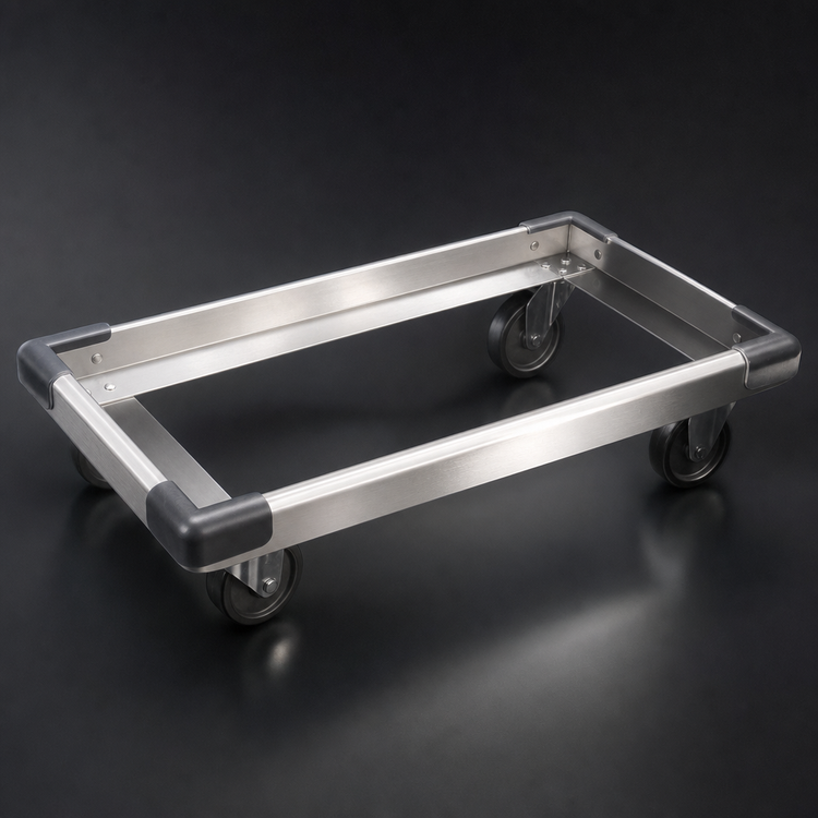 Product image #3 for Metro Made-to-Order 42" x 21" Stainless Steel Truck Dolly Frame with Wraparound Bumper
