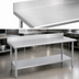 Thumbnail image #3 for Duke 60 Inch x 24 Inch Stainless Steel Work Table with 5 Inch Riser and Galvanized Undershelf