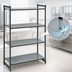 Thumbnail image #3 for Cambro Camshelving Basics Plus 4-Shelf Solid Stationary Starter Unit, 54-Inch Wide x 21-Inch Deep x 64-Inch High, Brushed Graphite