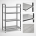 Thumbnail image #3 for Cambro Camshelving Elements XTRA 4-Tier Solid Stationary Starter Polymer Shelving Unit, Speckled Gray, 21 x 72 x 84 Inches