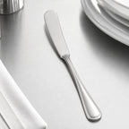 Thumbnail image #4 for Winco Shangarila 0030-12 6-3/4" Extra Heavy Weight 18/8 Stainless Steel Butter Spreader, Mirror Finish Case of 25