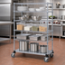 Thumbnail image #3 for Quantum Mobile Wire Shelving Cart — 60 Inches W x 18 Inches D x 69 Inches H, Chrome Plated, 5 Shelves, 5-Inch Casters (2 Locking)
