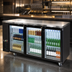 Thumbnail image #3 for BK Resources 72-Inch Three-Door Glass Back Bar Refrigerator with LED Lighting
