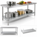 Thumbnail image #3 for 84-Inch x 30-Inch Galvanized Steel Undershelf for Commercial Work Tables