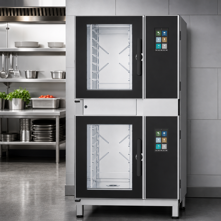 Product image #3 for Blodgett Invoq Stackit Stacked Pass-Through 1/1 GN Electric Boilerless Combi Oven Steamer