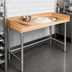 Thumbnail image #3 for John Boos Baker's Top Wood Work Table with Stainless Steel Legs and Coved Riser, 48 x 36 x 39-1/4 Inches