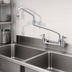 Thumbnail image #3 for T&S Brass B-0265 Backsplash-Mounted Double Pantry Faucet with 18-Inch Double Joint Swing Nozzle