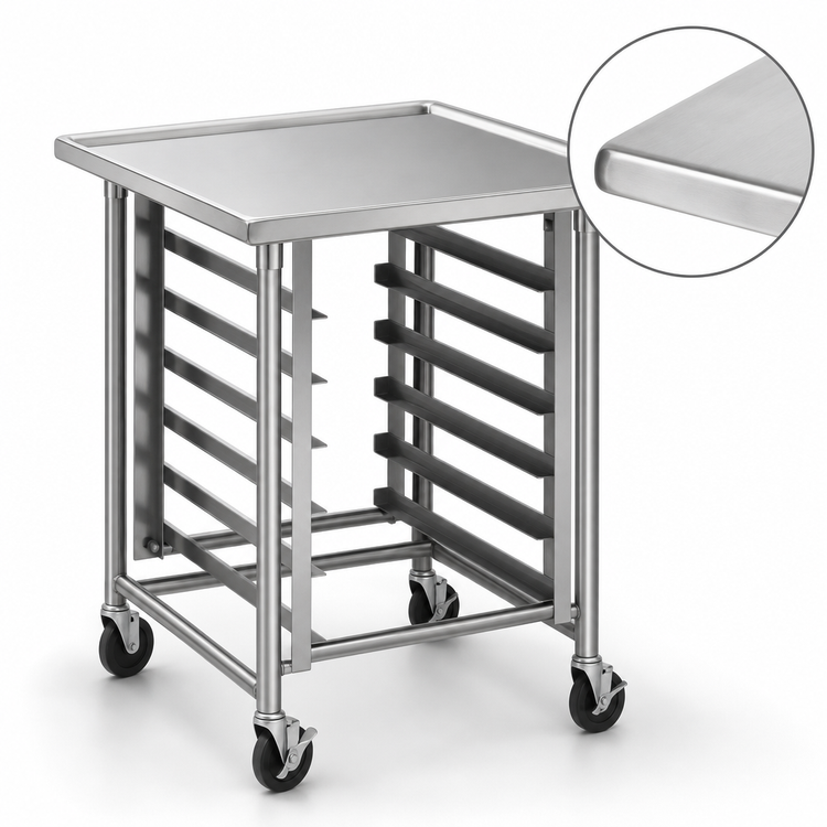 Product image #3 for Eagle Group Uni-Lok 30 x 30 Inch Mobile Mixer Stand with Galvanized Base and Stainless Steel Top