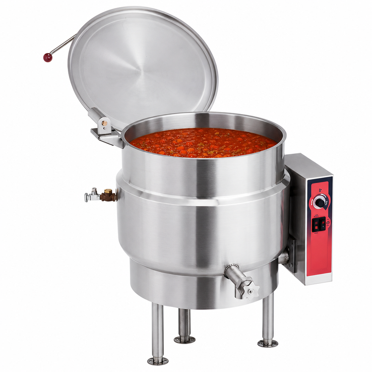 Product image #4 for Vulcan K60ELT 60-Gallon Electric Tilting Steam Kettle with 2/3 Jacket and Tri-Leg Base