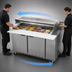 Thumbnail image #4 for Beverage-Air SPE48HC-18M-DS 48-Inch Dual-Side Mega Top Refrigerated Prep Table, Two-Section, 2-Door, 18-Pan
