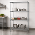 Thumbnail image #3 for Quantum 86-Inch Chrome Plated Wire Shelving Starter Kit, 54W x 21D x 86H, 4 Shelves