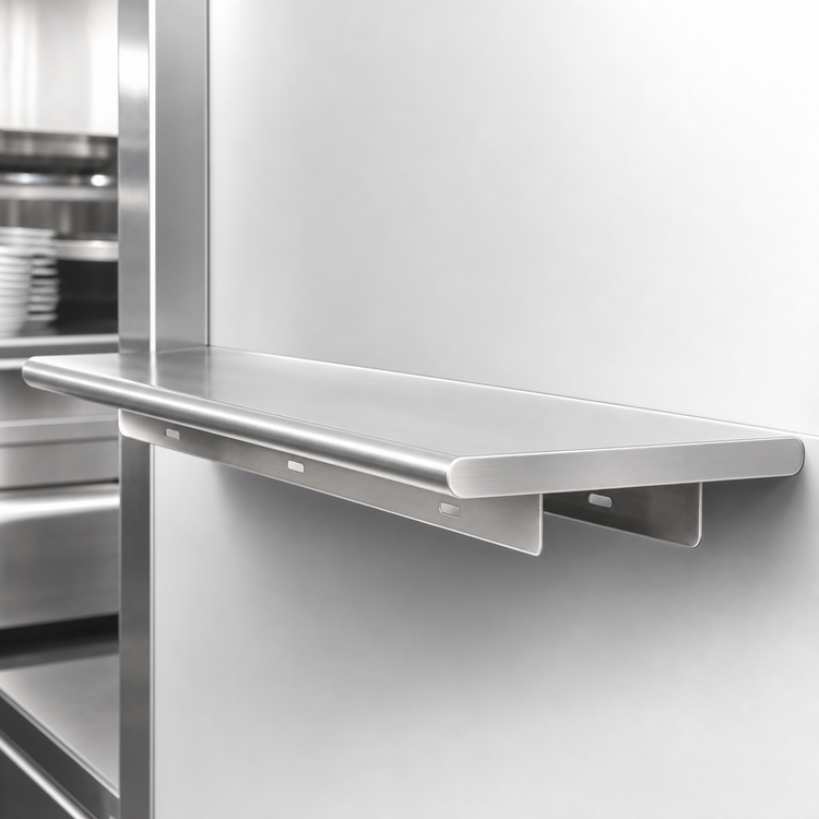 Product image #3 for Advance Tabco 120-Inch x 18-Inch Stainless Steel Pass-Thru Shelf