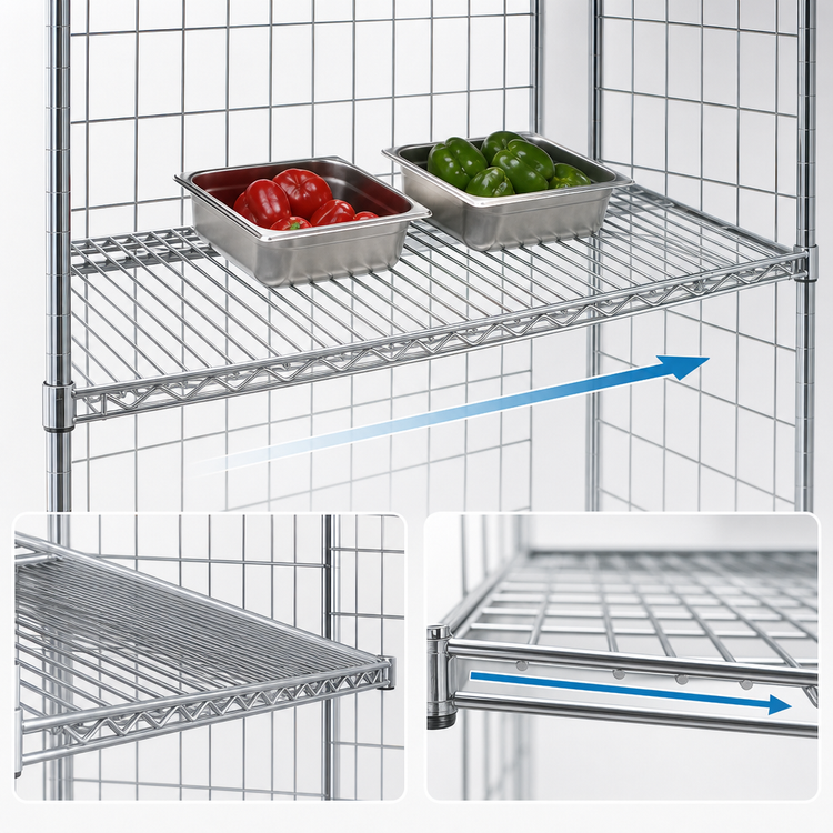 Product image #3 for Metro Super Erecta 60-Inch x 24-Inch Chrome Wire Slanted Shelf