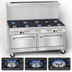 Thumbnail image #3 for Ultimate 60-Inch Commercial Gas Restaurant Range with 9 Open Burners and 2 Standard Ovens