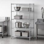Thumbnail image #3 for Metro Super Erecta N526C 4-Shelf Chrome Wire Shelving Starter Unit, 30"W x 24"D x 63"H