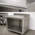 Thumbnail image #3 for Advance Tabco 72 Inch x 24 Inch 14-Gauge 304 Stainless Steel Work Table with Open Front Cabinet Base and 5-Inch Backsplash