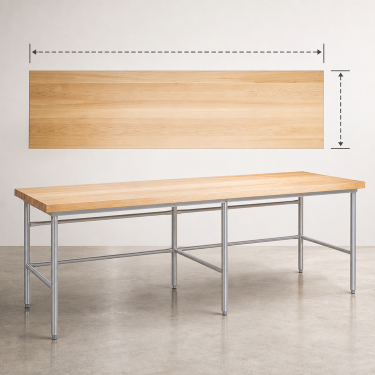 Product image #3 for John Boos Stainless Steel Baker's Table Frame for 168 x 30-Inch Top