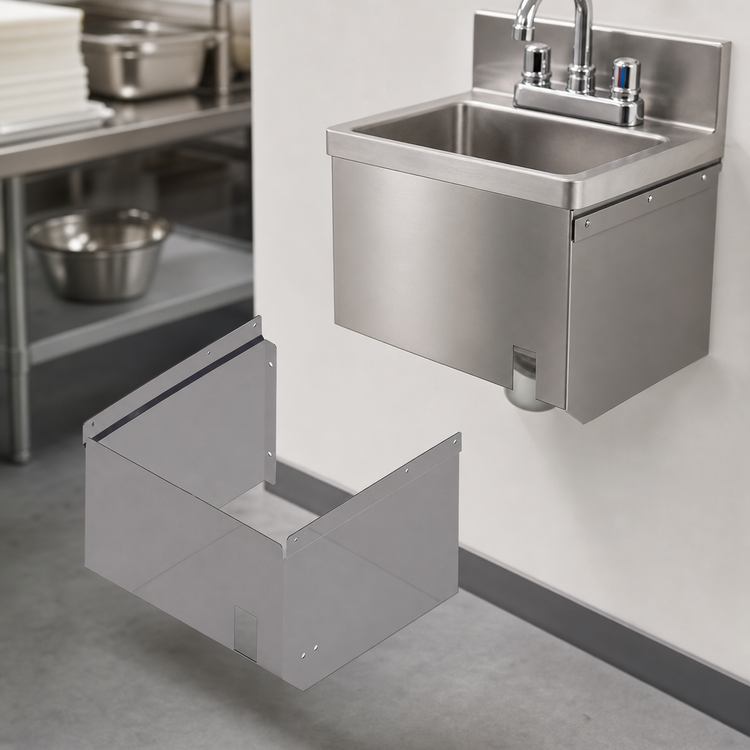 Product image #3 for Stainless Steel Deck-Mount Apron for PBHS 14 in. x 10 in. Wall Mount Hand Sink