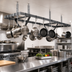 Thumbnail image #3 for Eagle Group Commercial Ceiling-Mounted Stainless Steel Triple-Bar Pot Rack with 27 Hooks