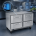 Thumbnail image #3 for Victory Refrigeration VUFD48HC-4 48-Inch Two-Section Undercounter Freezer with 4 Drawers, Self-Contained Rear-Mounted, 11.04 Cu. Ft.