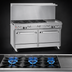Thumbnail image #3 for Southbend Ultimate 60-Inch Gas Restaurant Range with 4 Pyromax Burners, 24-Inch Griddle and 2 Standard Ovens