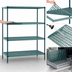 Thumbnail image #3 for Metro Super Erecta Pro 21 in. x 42 in. x 74 in. Green Stationary Polymer Starter Shelving Unit with 4 Shelves