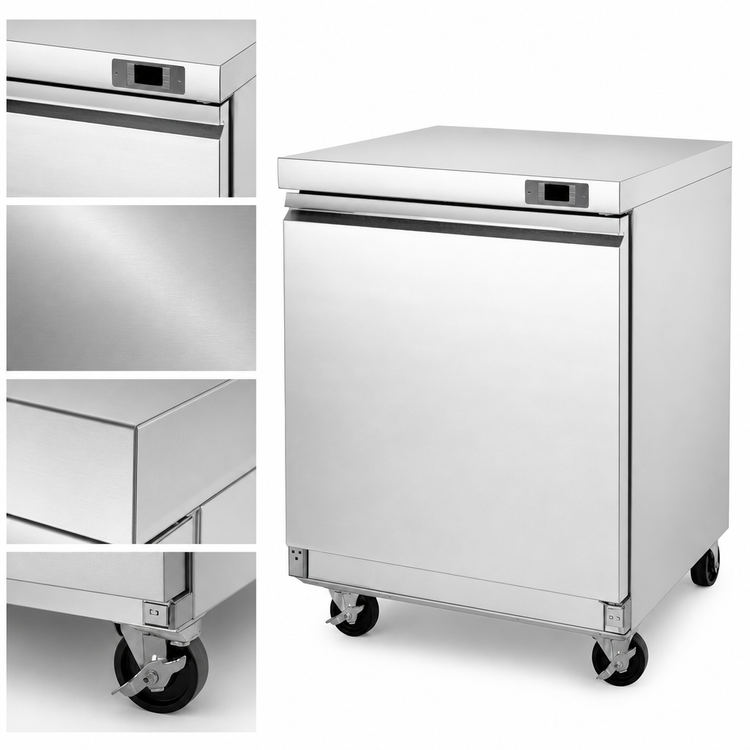 Product image #3 for Maxx Cold V-Series 1-Door Undercounter Freezer, 7.8 Cu Ft, Stainless Steel Exterior