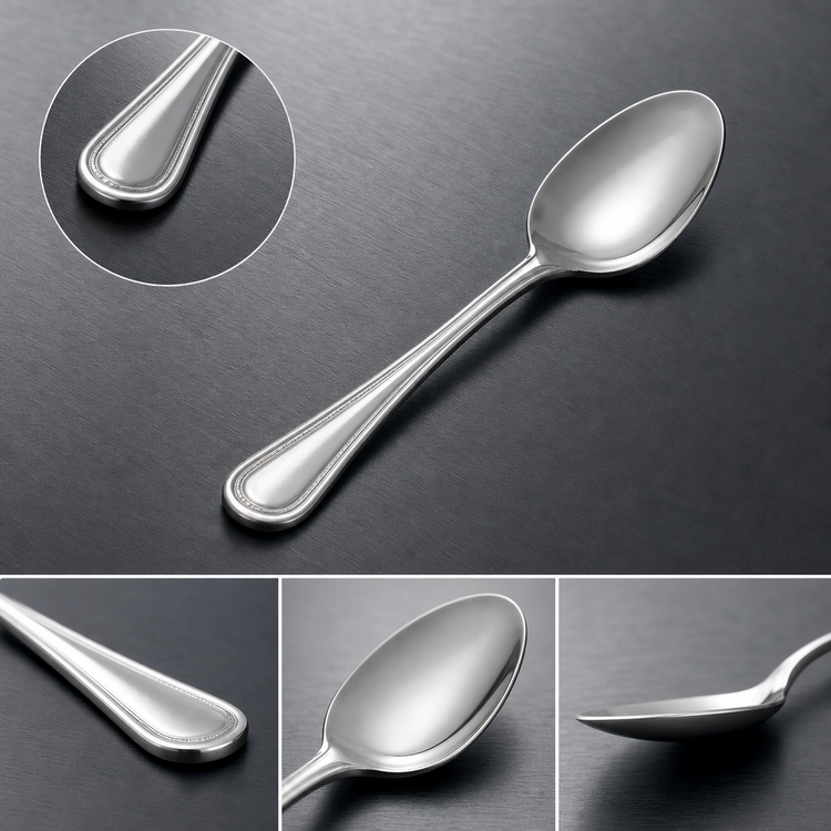 Product image #3 for Plaza Oval Soup Spoon, Heavy Weight, 18/0 Stainless Steel, Mirror Finish