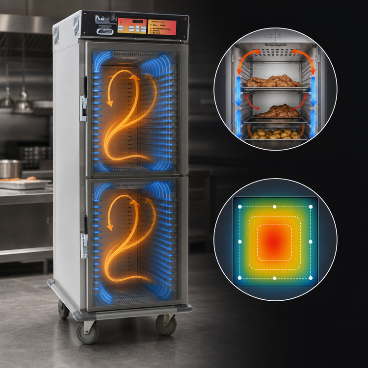 Product image #3 for Panco CH6000B-240 Full-Height Mobile Cook & Hold Cabinet with Single Door