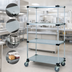 Thumbnail image #3 for Mobile Shelving Cart with 4 Solid Galvanized Steel Shelves, 48 x 24 x 69 Inches