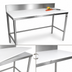Thumbnail image #3 for John Boos 84-Inch x 36-Inch Reversible Poly Top Trimming Table with Stainless Steel Base and 6-Inch Backsplash