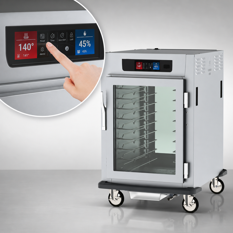 Product image #3 for Metro C5 9 Series 1/2 Height Pass-Thru Controlled Humidity Heated Holding and Proofing Cabinet with Full Glass Doors