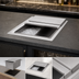 Thumbnail image #4 for John Boos Drop-In Stainless Steel Insulated Ice Bin with Sliding Lid and Drain, Without Cold Plate