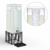 Thumbnail image #3 for Portland 3 Gallon Square Acrylic Beverage Dispenser with Ice Chamber, Drip Tray and Spigot, Black