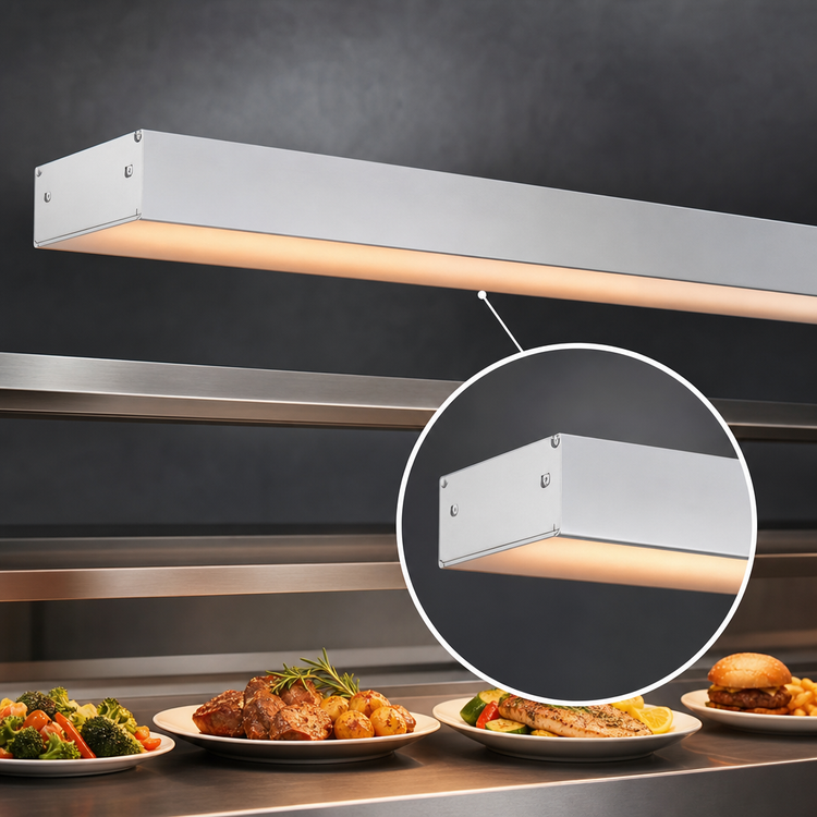 Product image #3 for Hatco Glo-Ray 18-Inch Single Infrared Strip Heater, Unlighted, Aluminum, 250-Watt
