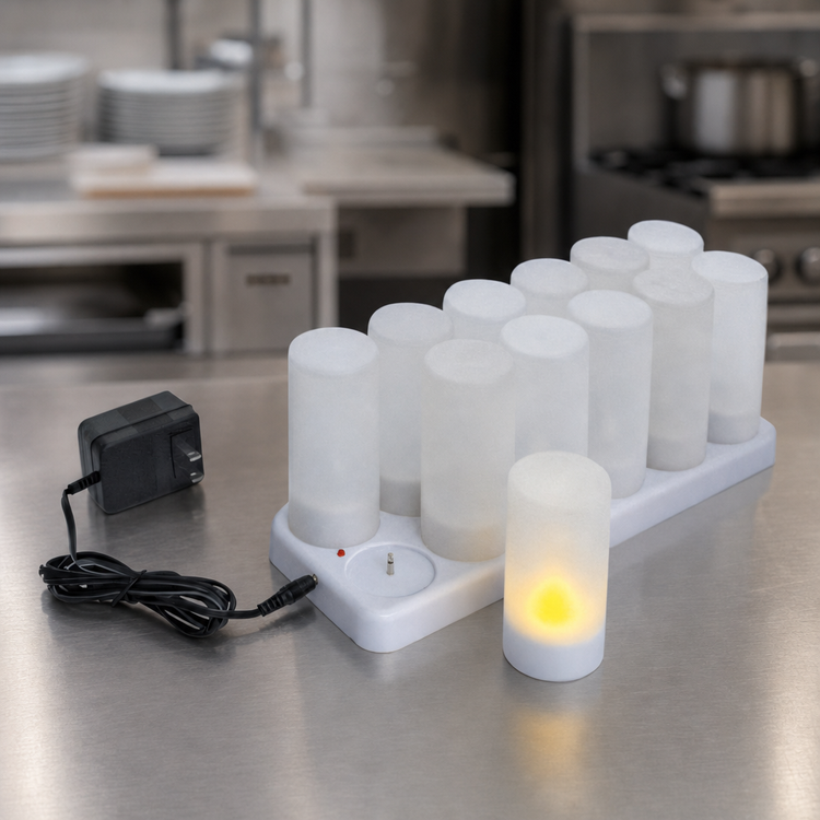 Product image #4 for Winco Rechargeable Flameless Tealight Candle Set with 12 Tealights