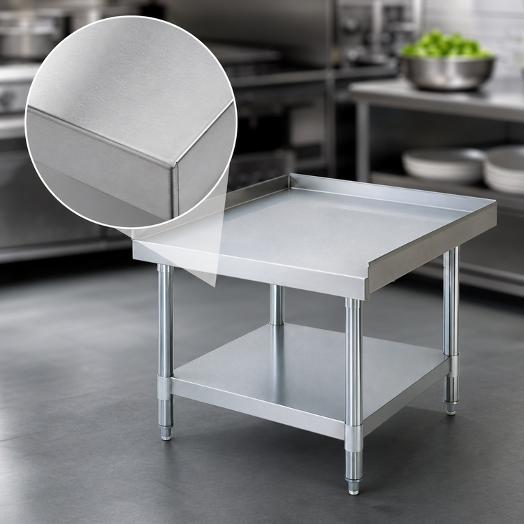 Product image #3 for Turbo Air 36-Inch x 30-Inch Stainless Steel Equipment Stand with Galvanized Undershelf