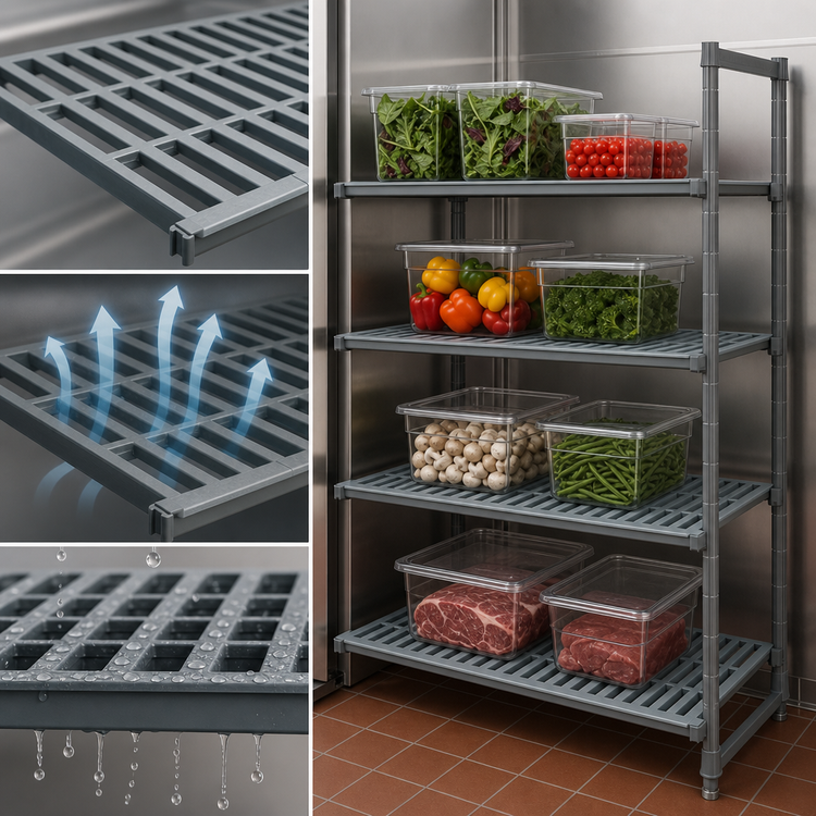 Product image #3 for Cambro Camshelving Basics Plus 4-Shelf Vented Add-On Polymer Shelving Unit, 24" x 48" x 64", Brushed Graphite
